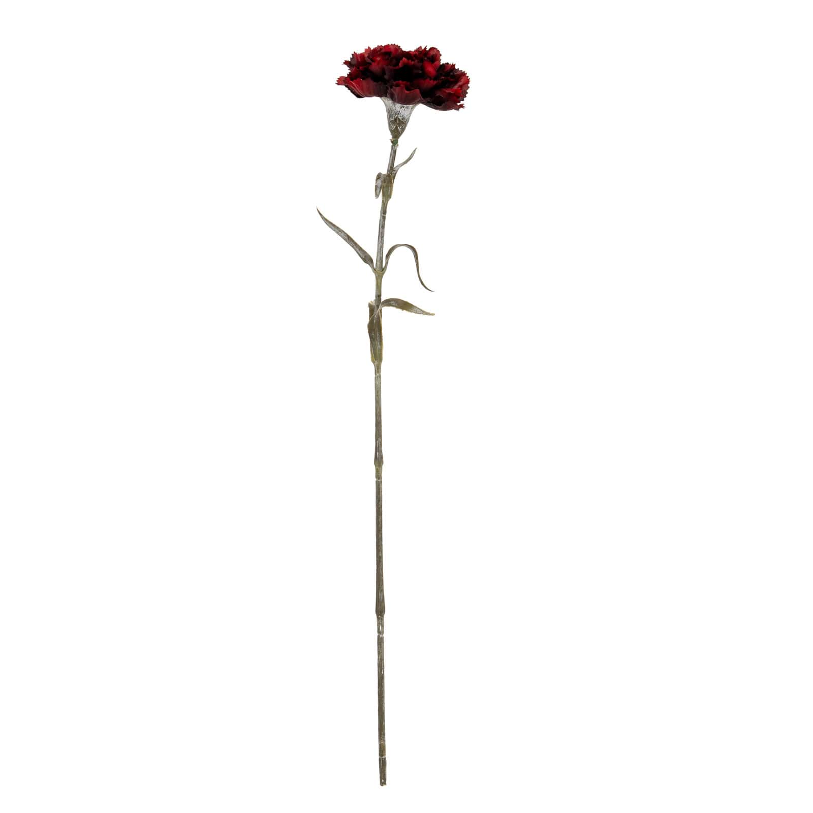 Burgundy Carnation Stem – Material: Plastic