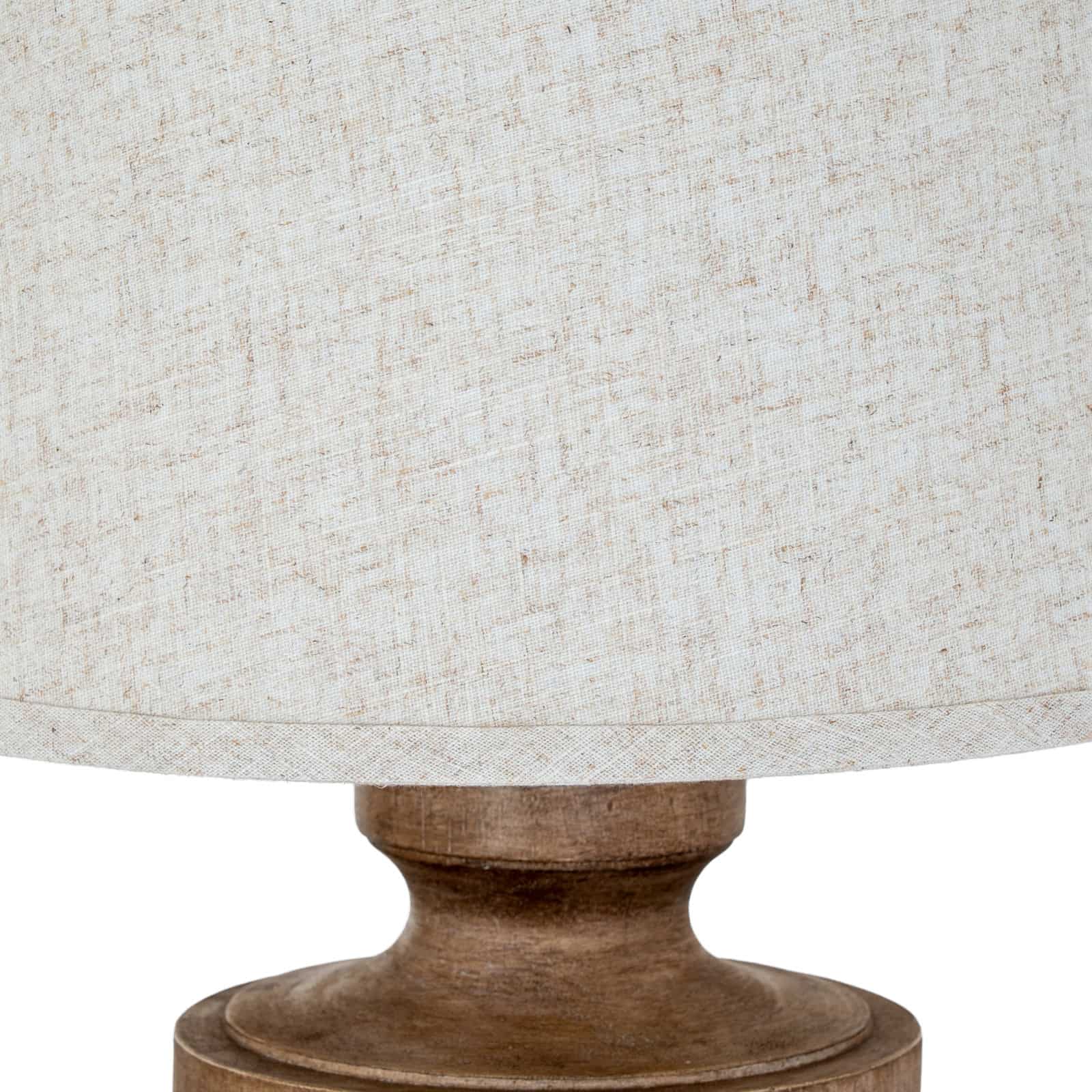 Tassora Table Lamp With Edged Linen Shade – Material: Resin