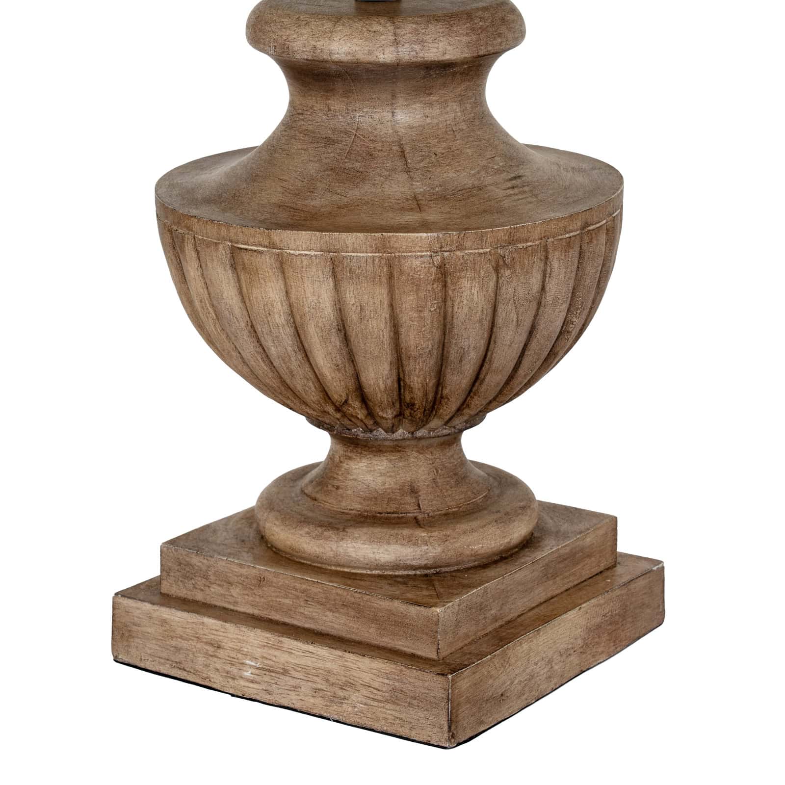 Marbelle Table Lamp With Edged Linen Shade – Material: Resin