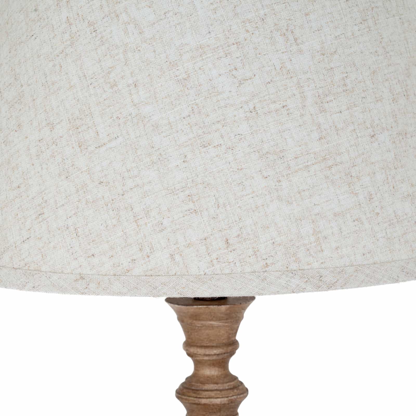 Solenne Table Lamp With Edged Linen Shade – Side Lamps