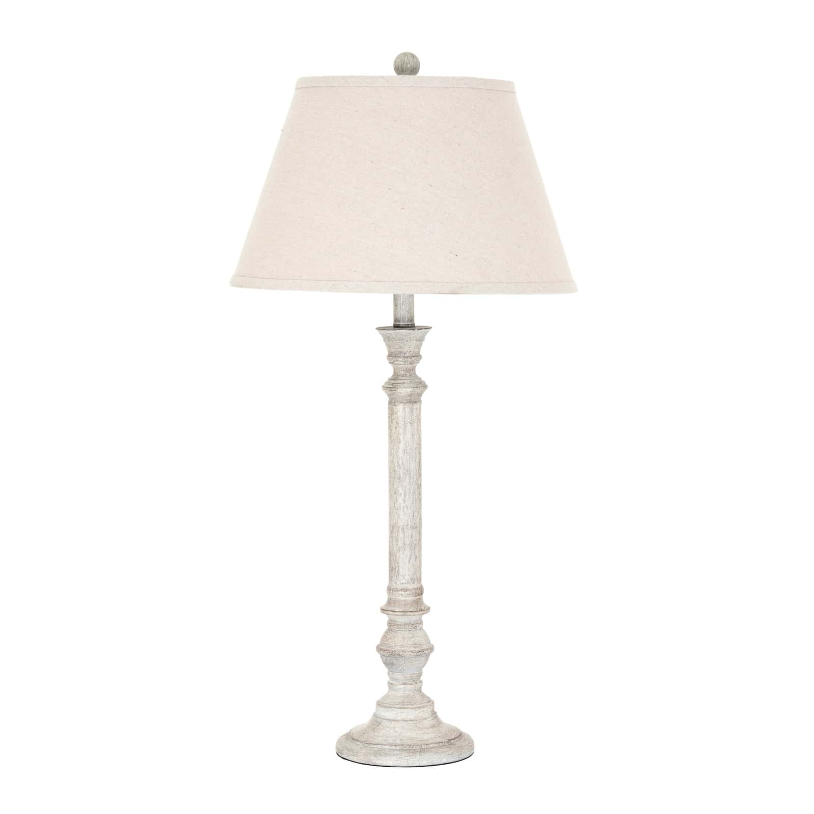 Liora Table Lamp With Linen Shade – Colour: White