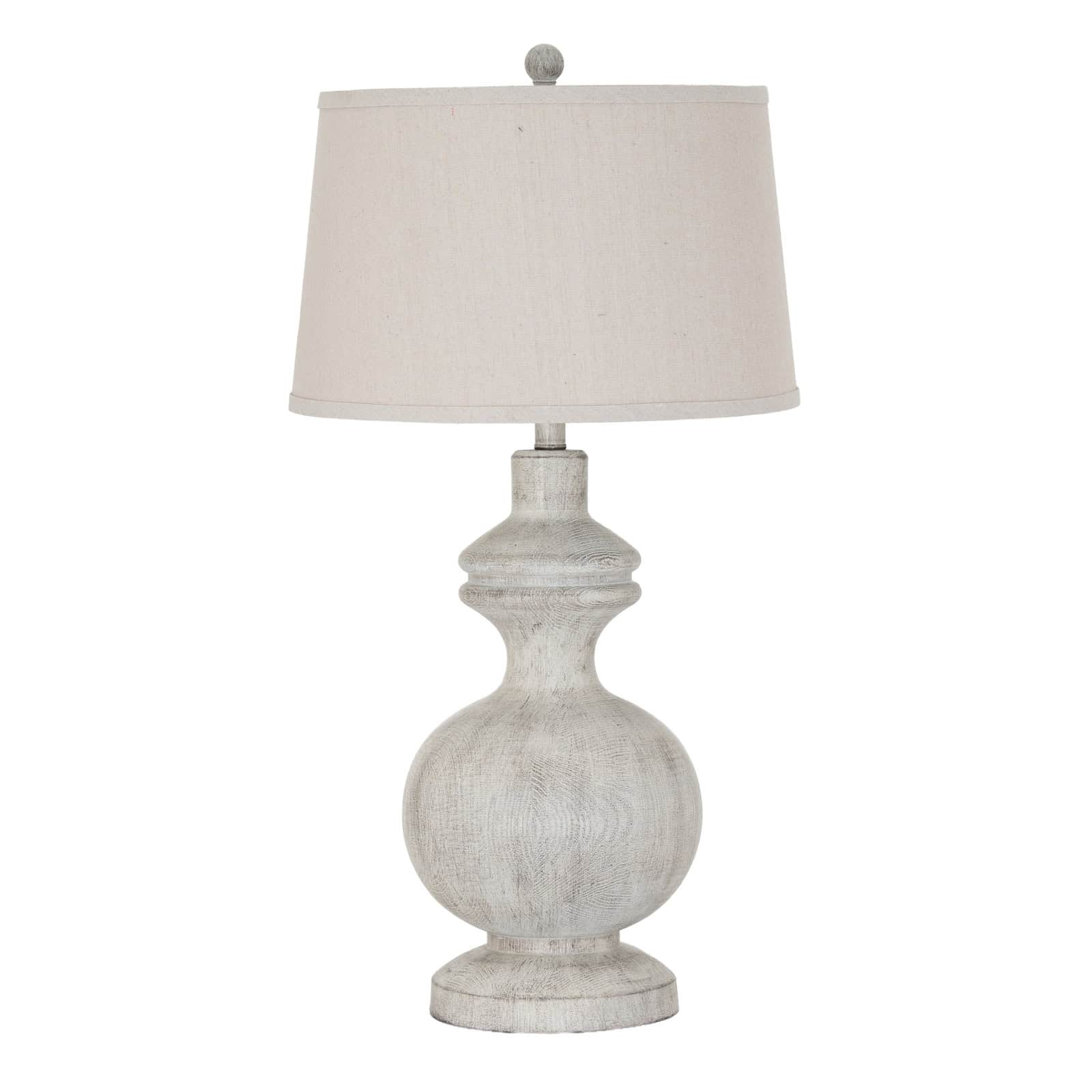 Amorie Table Lamp With Linen Shade – Colour: White