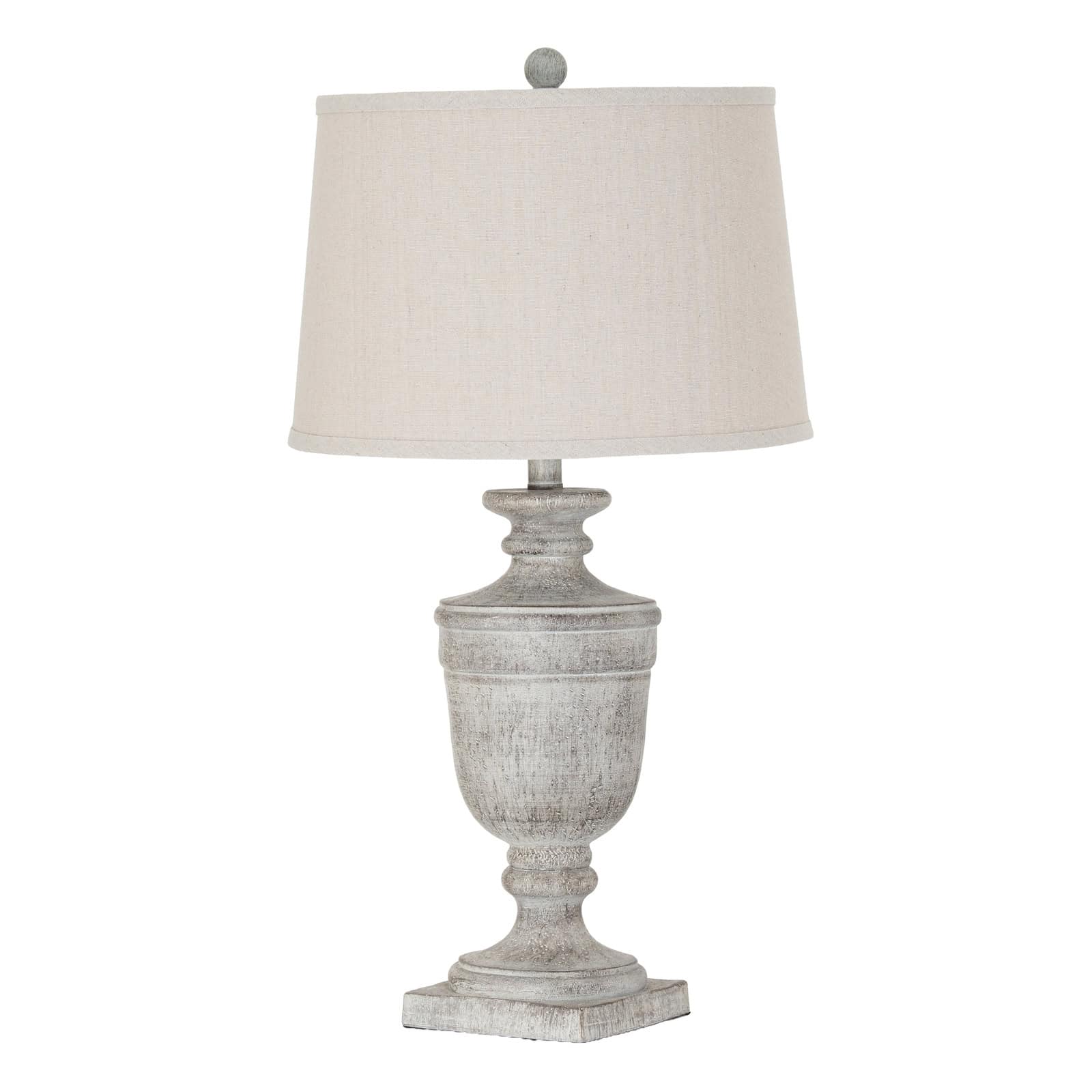 Ossia Table Lamp With Linen Shade – Colour: White