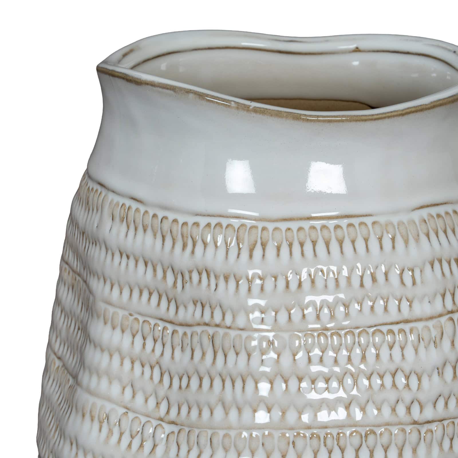 Tava Wide Hewn Vase – Material: Ceramic