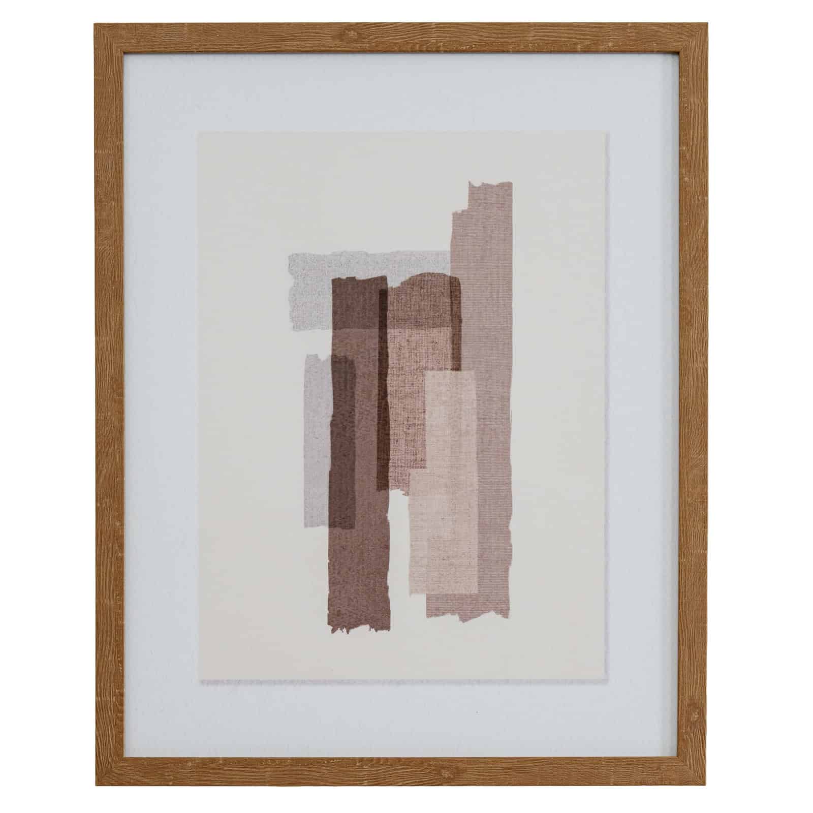 Terran Art Mounted In Wooden Frame