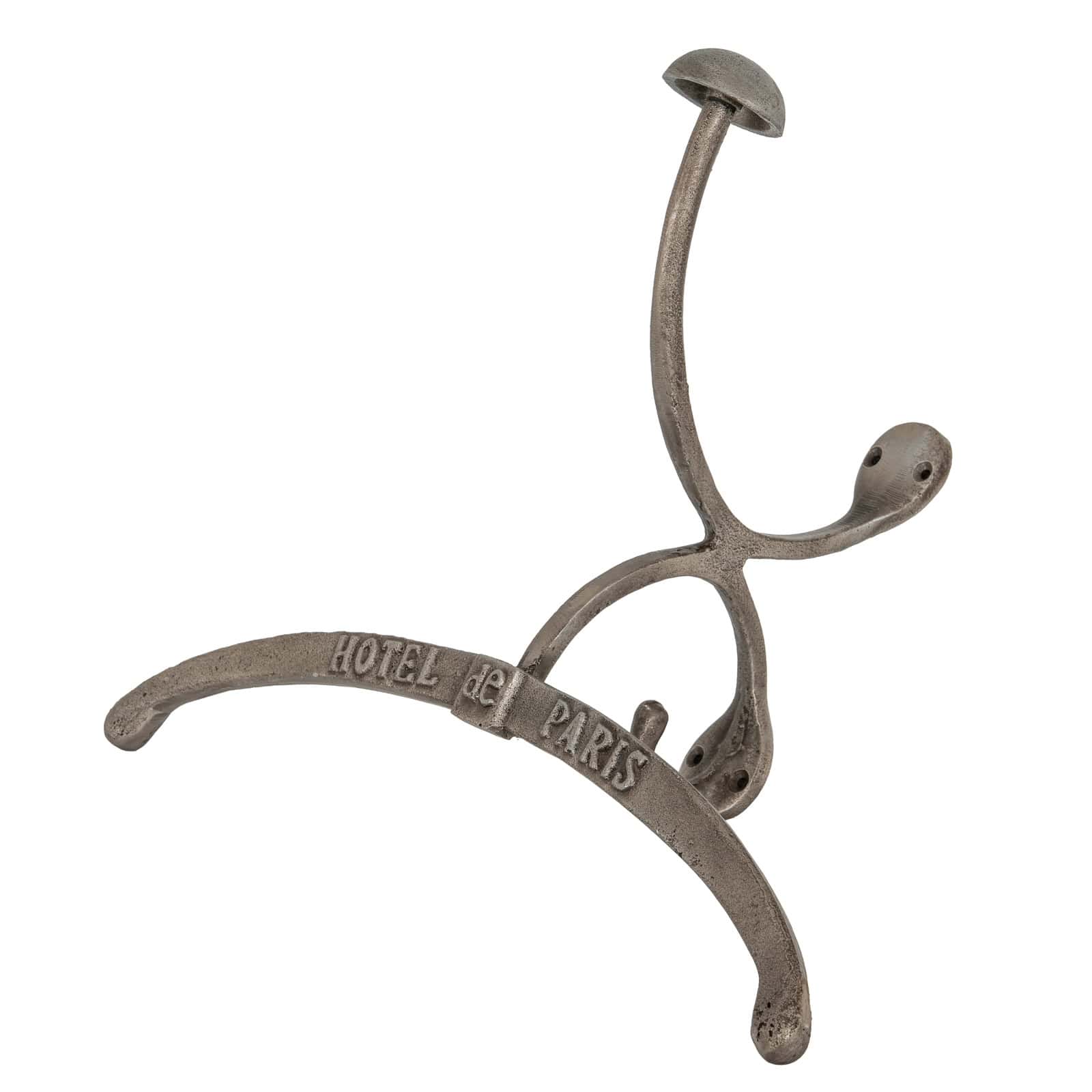 Antiqued Silver Coat Hanger With Hook – Material: Metal