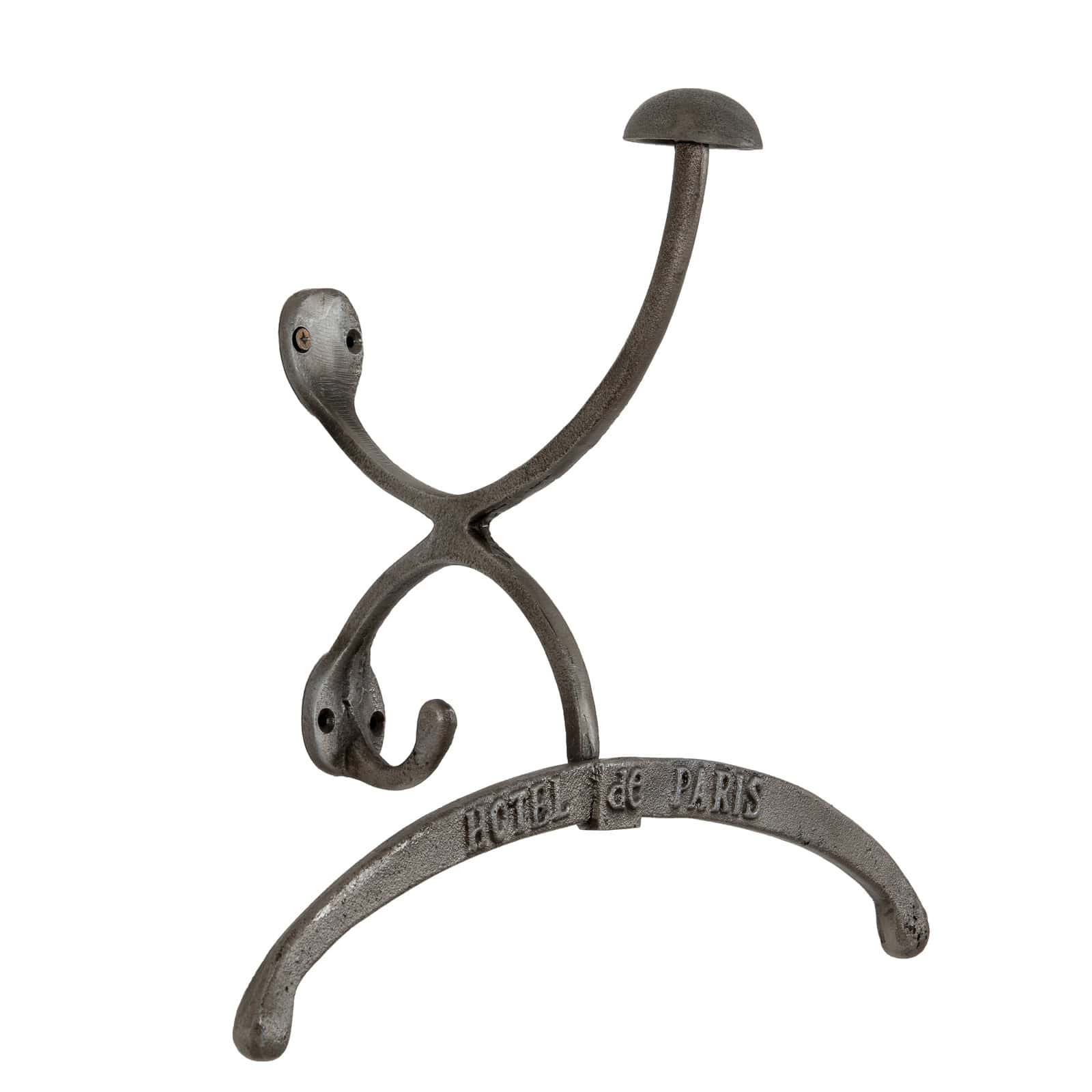 Antiqued Silver Coat Hanger With Hook – Bedroom