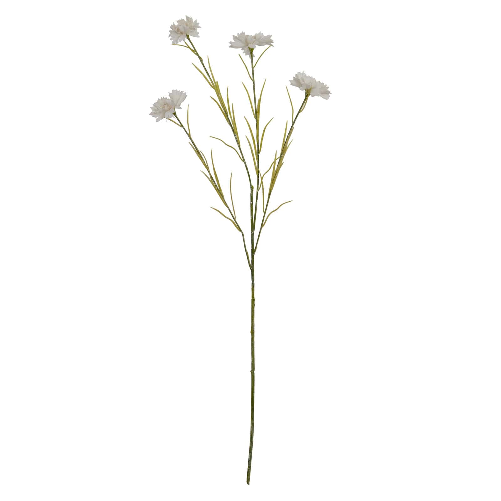 White Cornflower Stem – Material: Plastic