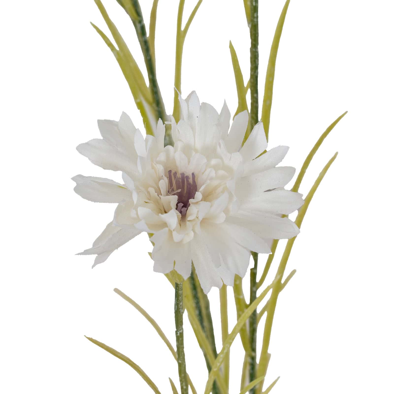 White Cornflower Stem – Faux Flowers & Artificial Trees