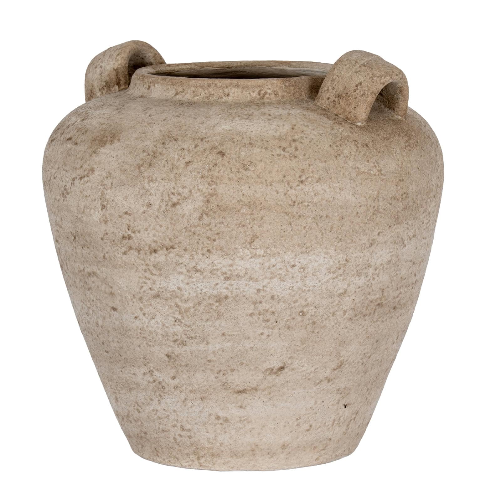 Terra Large Urn Vase With Handles – Colour: Brown