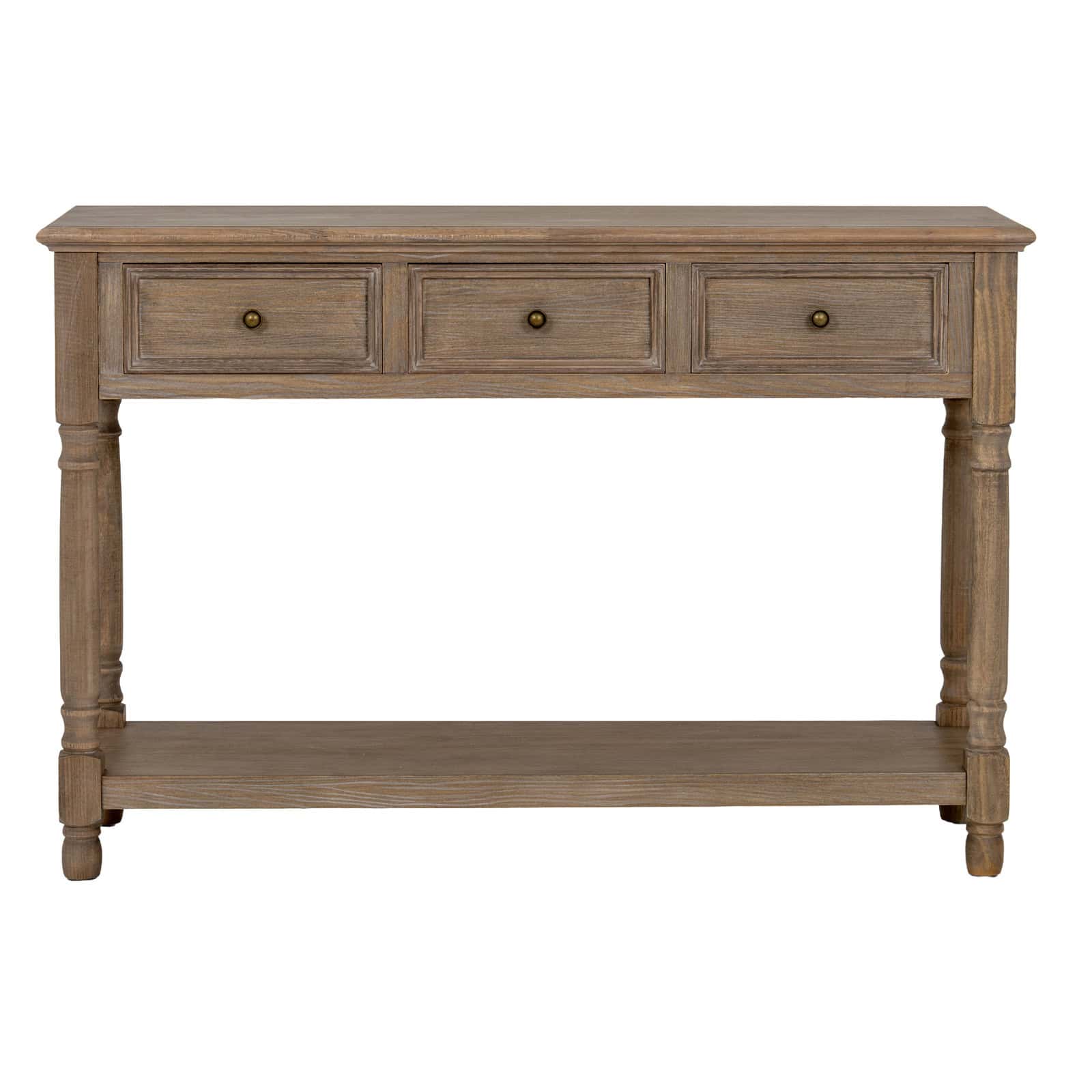 Delphine Collection 3 Drawer Console With Shelf – Console Tables