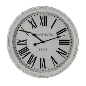 Hotel Paris White Clock With Glass