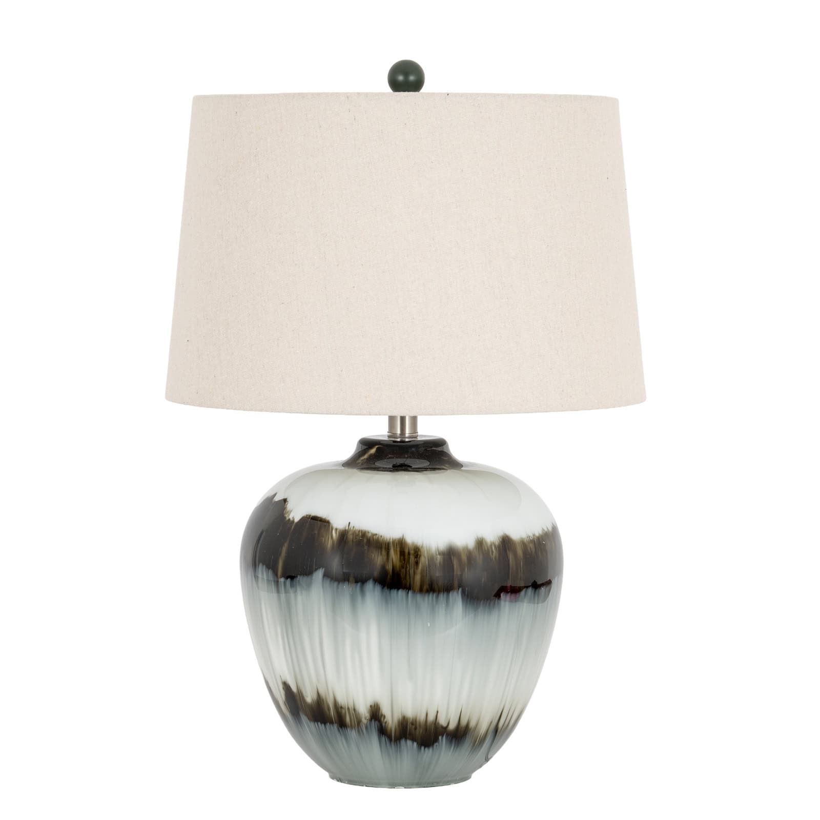 Midnight Shadows Table Lamp With Linen Shade – Colour: Black