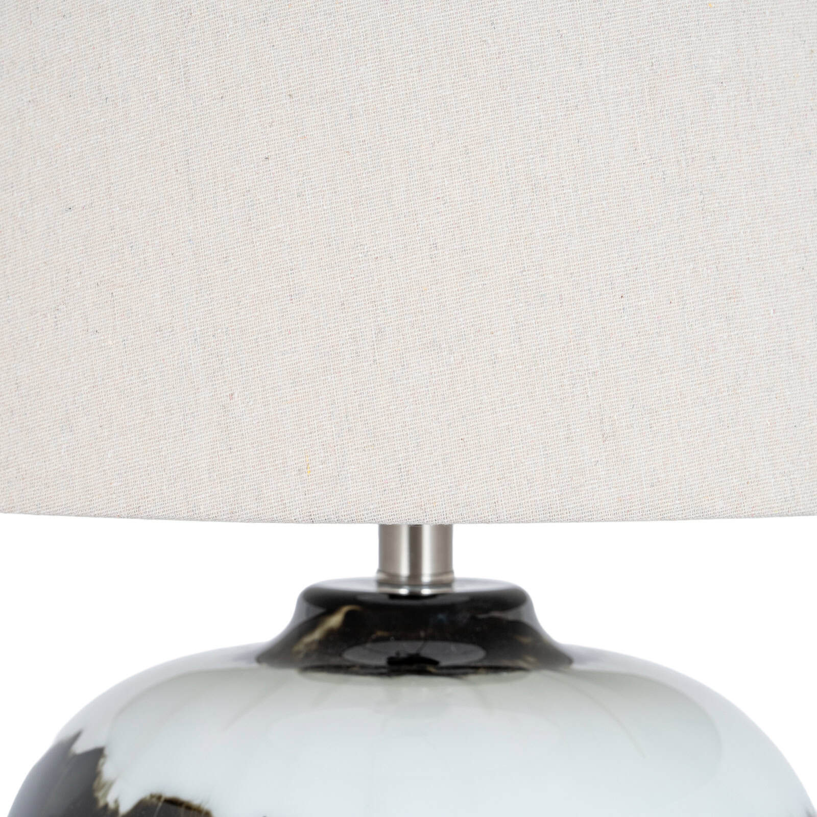 Midnight Shadows Table Lamp With Linen Shade – Material: Glass