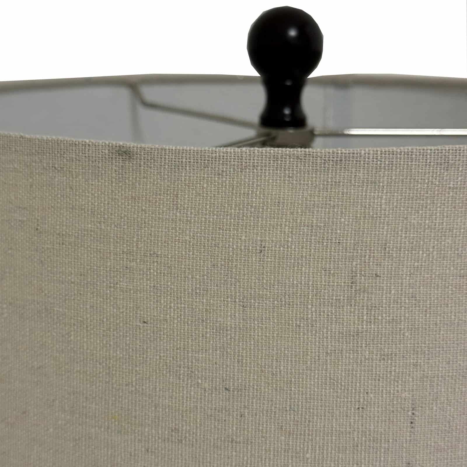 Sepia Shadows Squat Table Lamp With Linen Shade - Image 3