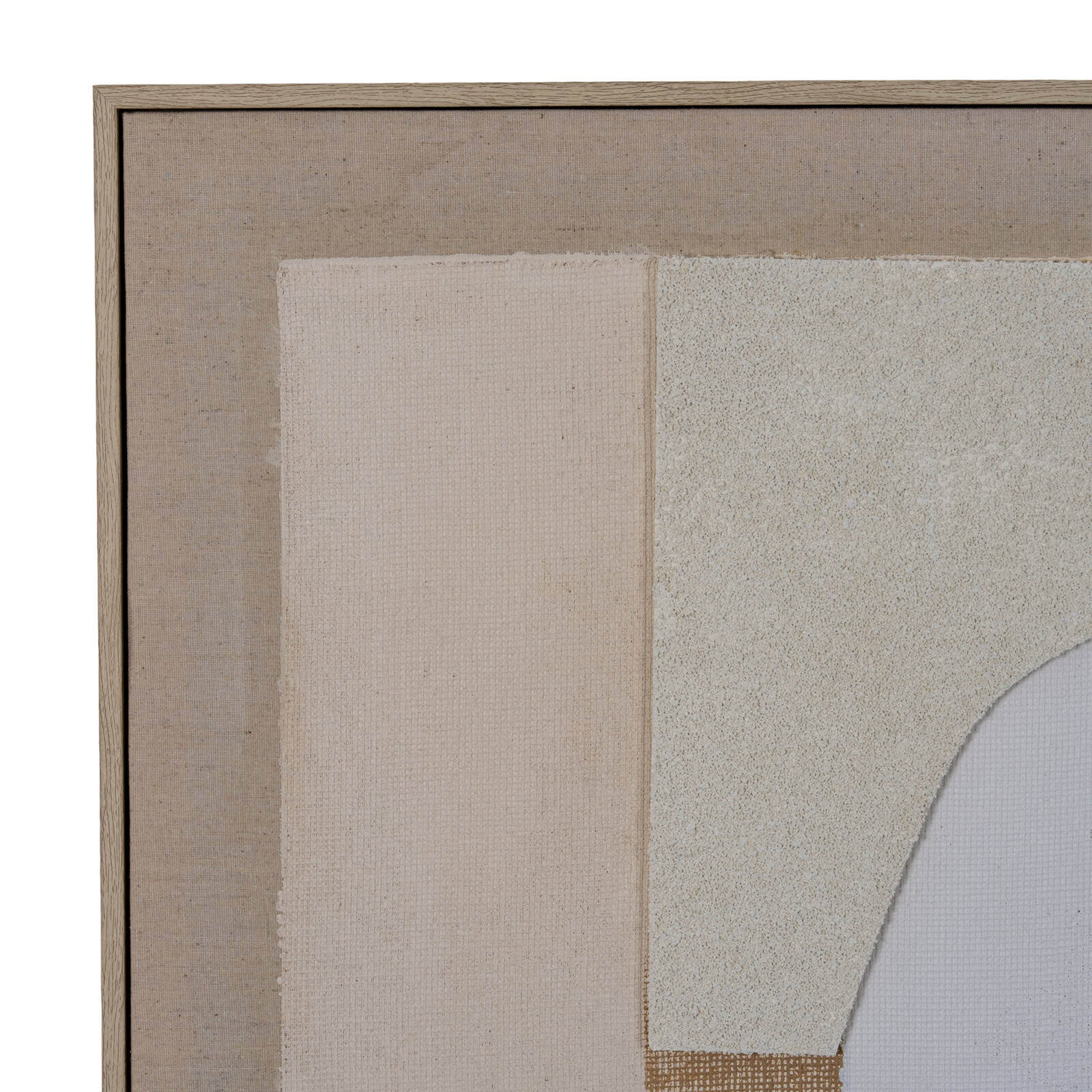 Portina Linen Textured Canvas in Frame – Material: Wood