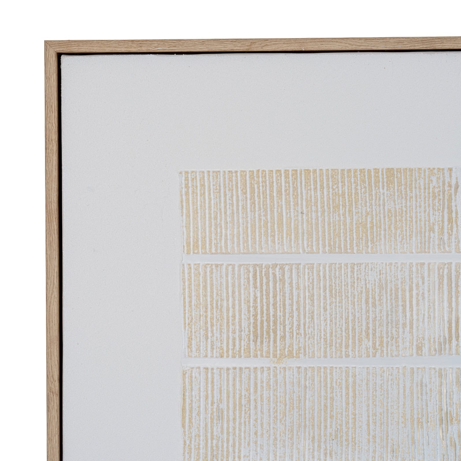 Sola Textured Line Canvas in Frame – Colour: Brown