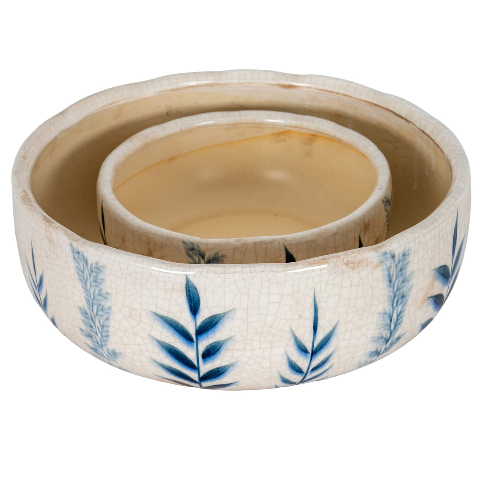 Large Blue Flora Bowl Pot – Jugs