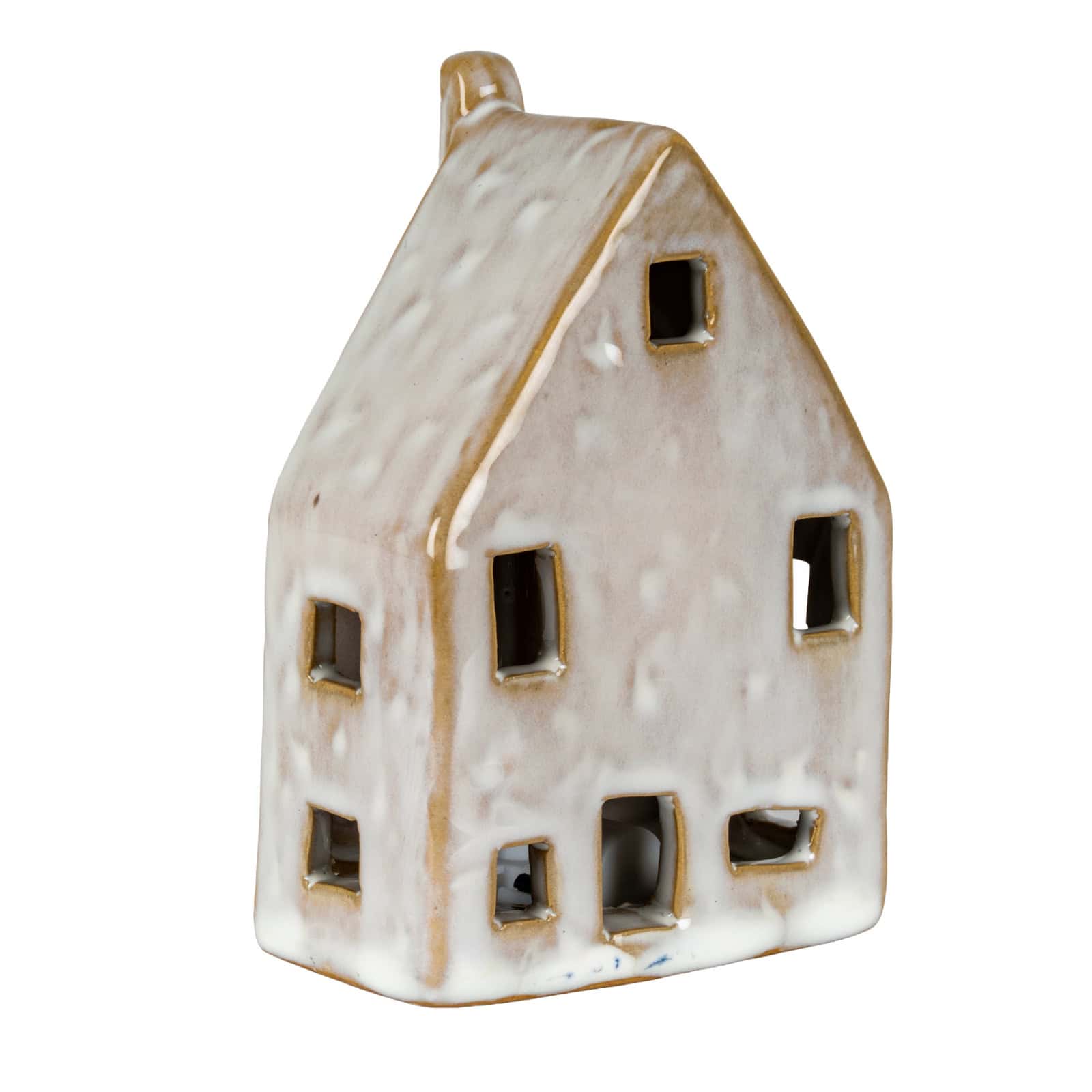 Nook Ceramic House With LED Light – Colour: White