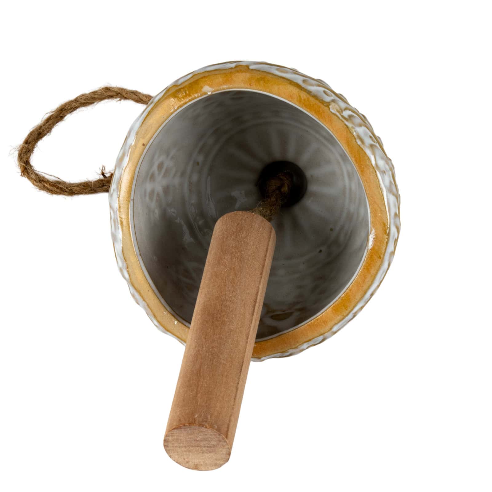 Ceramic Bell Tree Ornament With Snowflake Detail – Additional view