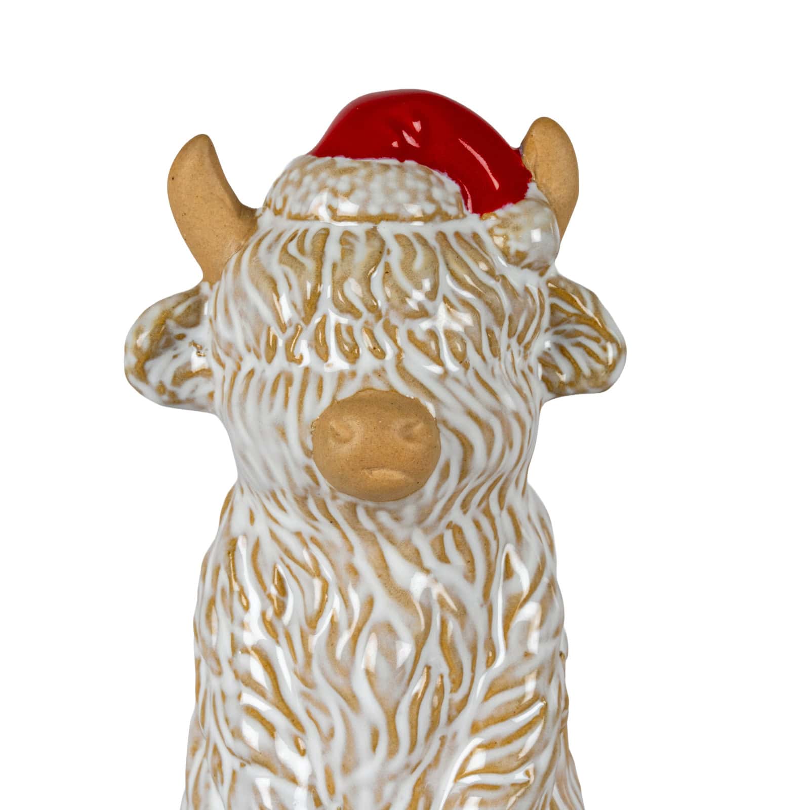 Merry Moo Ceramic Cow Ornament – Colour: White