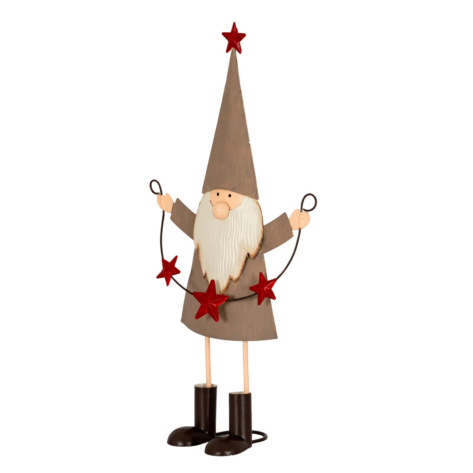 Cheeky Metal Elf with Star Garland – Colour: Brown