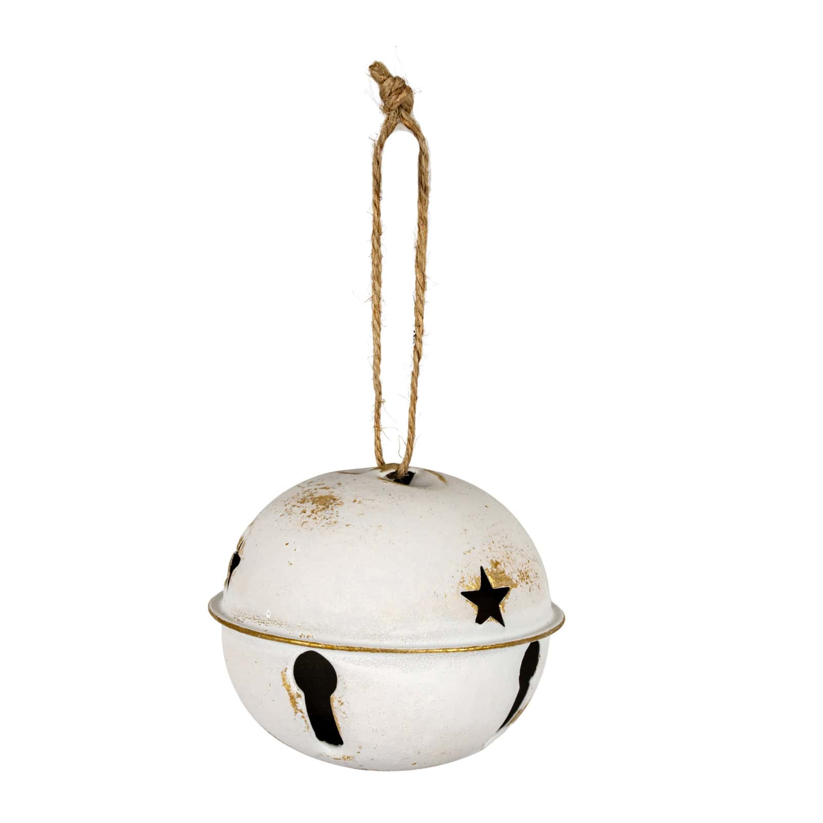 Twelve Metal Nordic Bells in Wooden Box – Colour: White