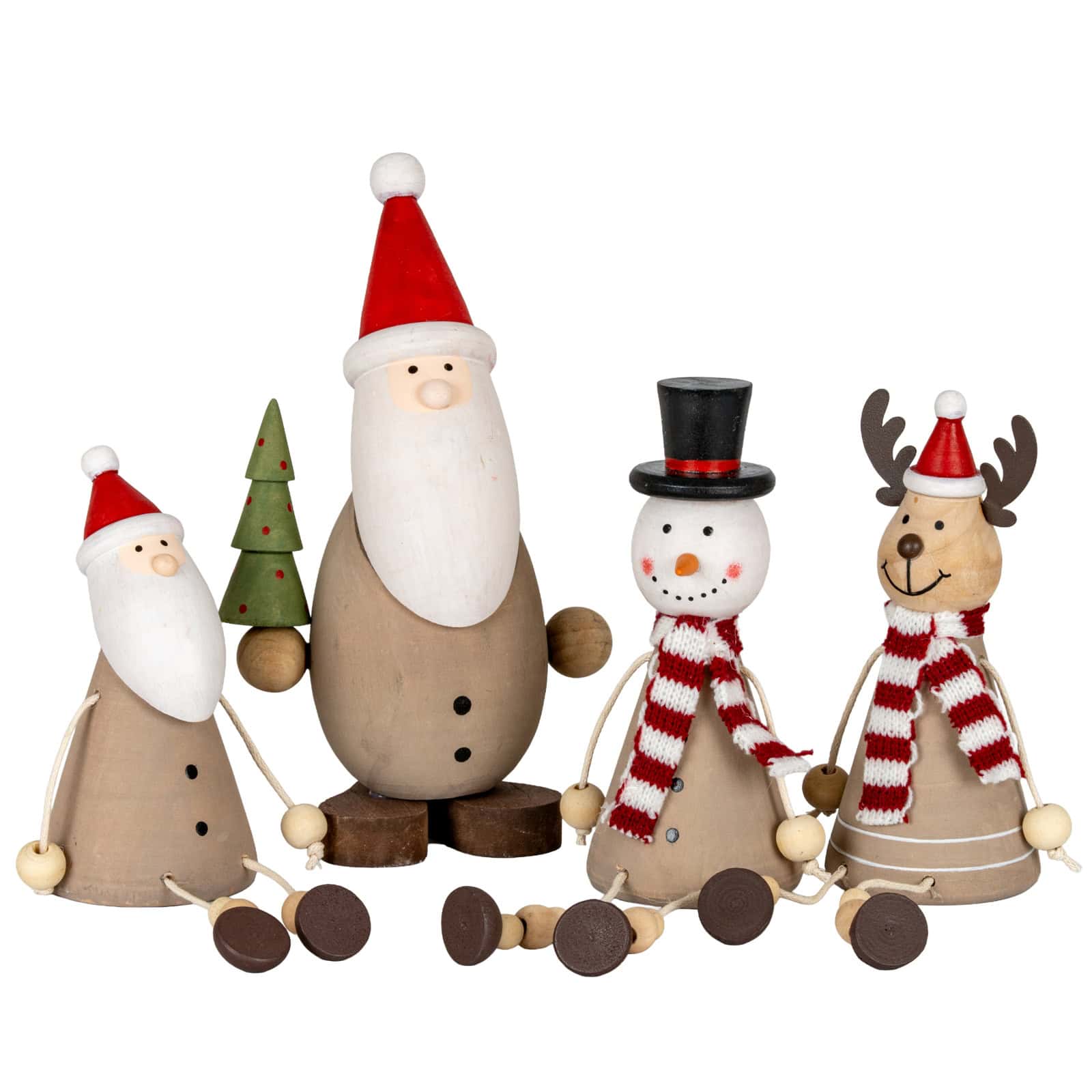 Wooden Jolly Sitting Snowman Decoration – Christmas Decorations