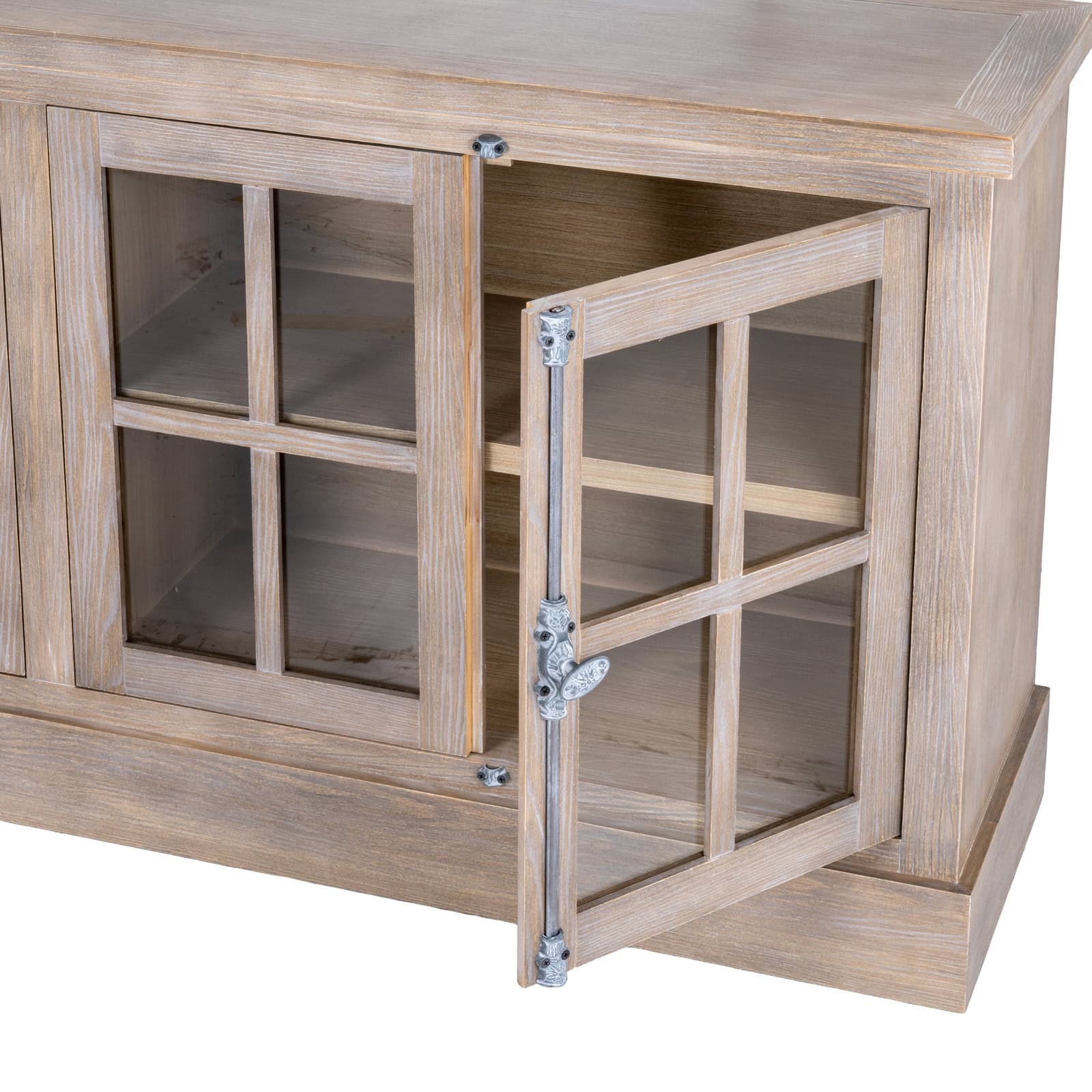 Haldon Collection 4 Door Glazed Sideboard – Material: Glass