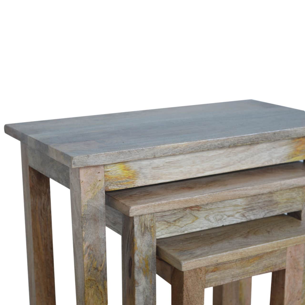 Country Solid Wood Stool Set of 3 – Additional view 4