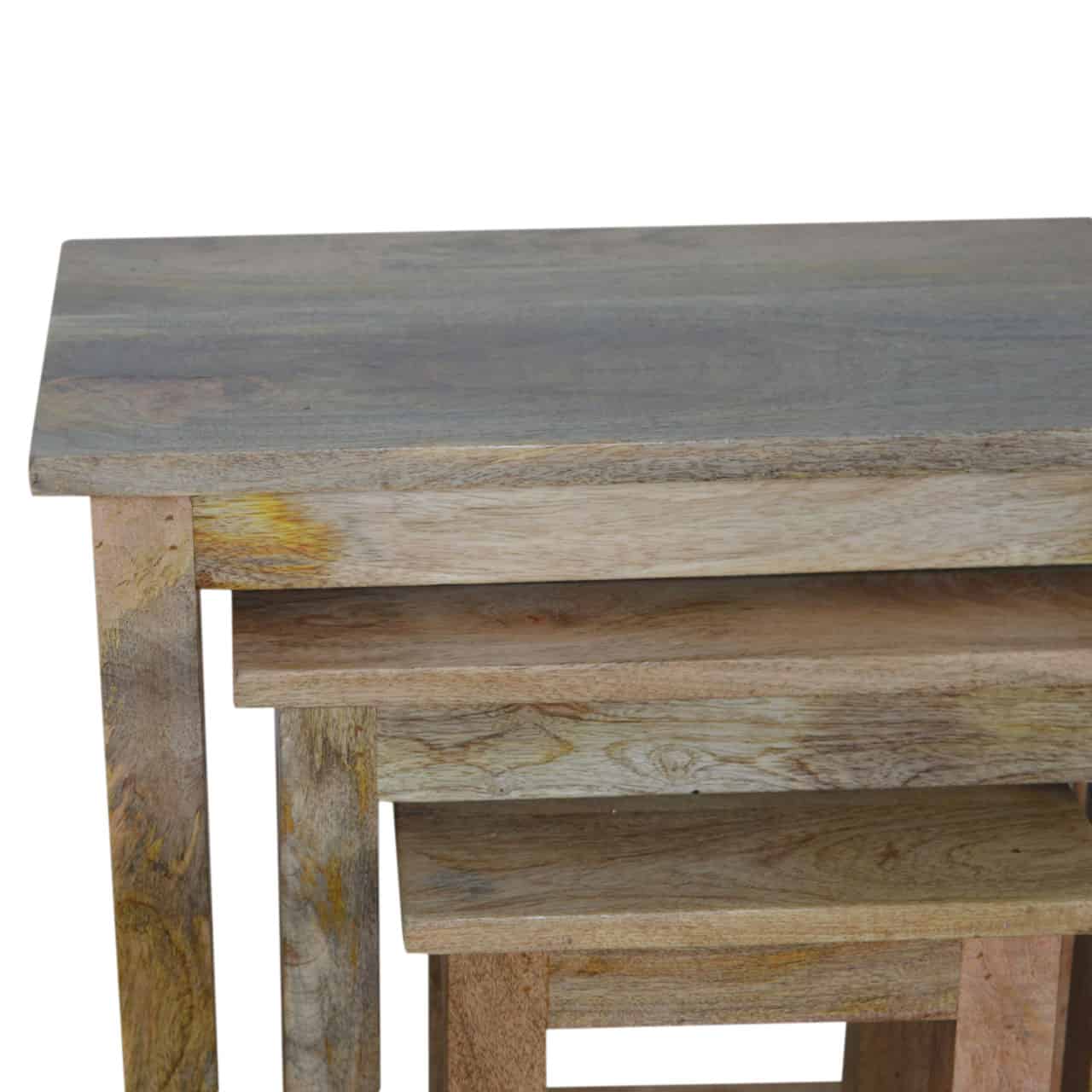 Country Solid Wood Stool Set of 3 – Additional view 3