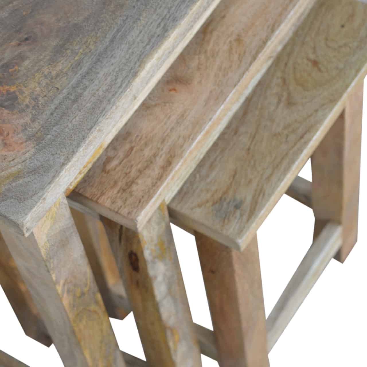 Country Solid Wood Stool Set of 3 – Additional view 9
