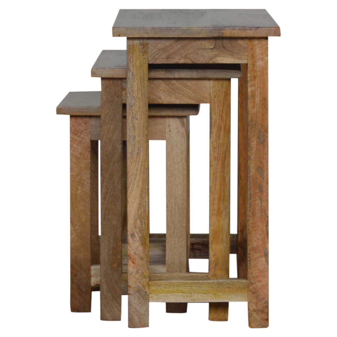 Country Solid Wood Stool Set of 3 – Additional view 6