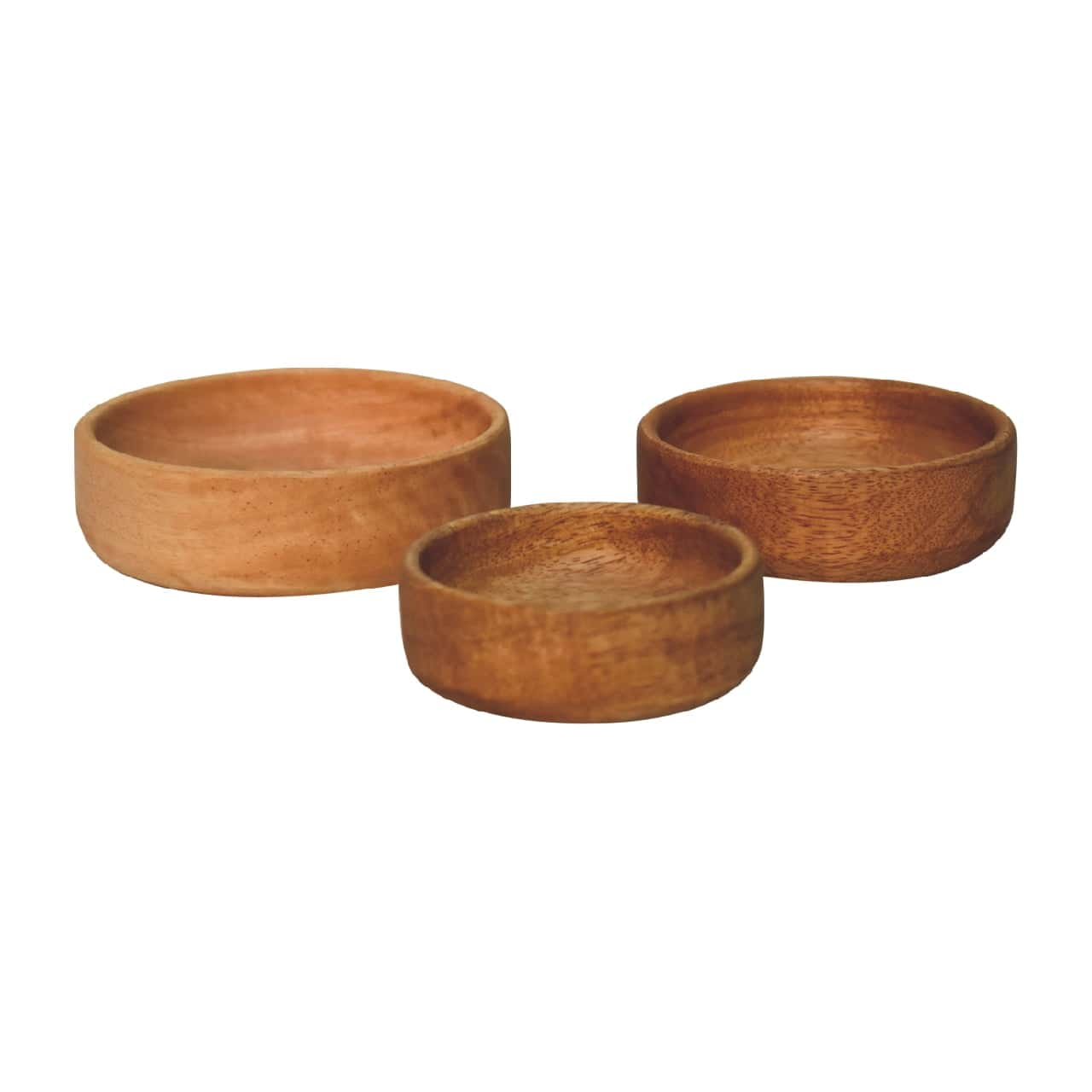 Solid Wood Fruit Bowl Set of 3 – Additional view
