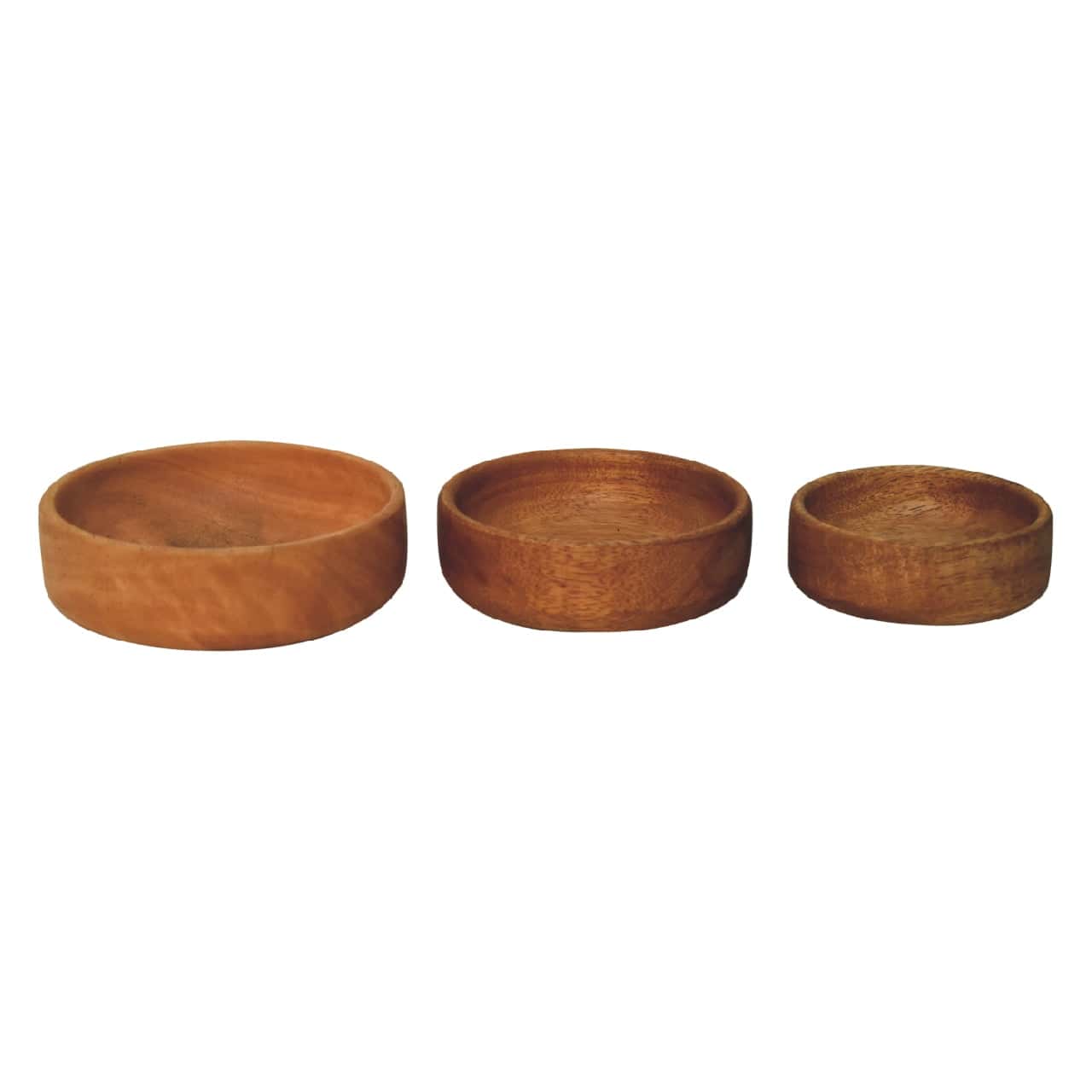 Solid Wood Fruit Bowl Set of 3 – Additional view 4