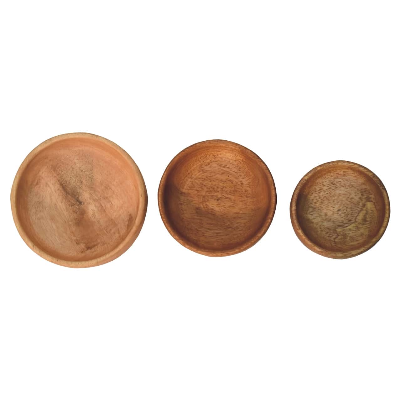 Solid Wood Fruit Bowl Set of 3 – Additional view 6