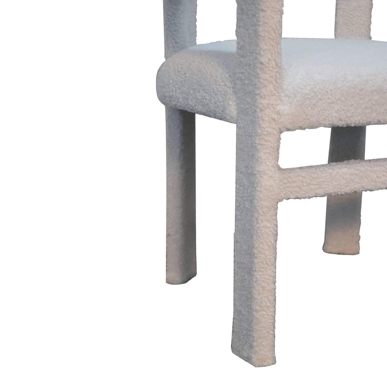 White Boucle Occasional Chair – Additional view 5