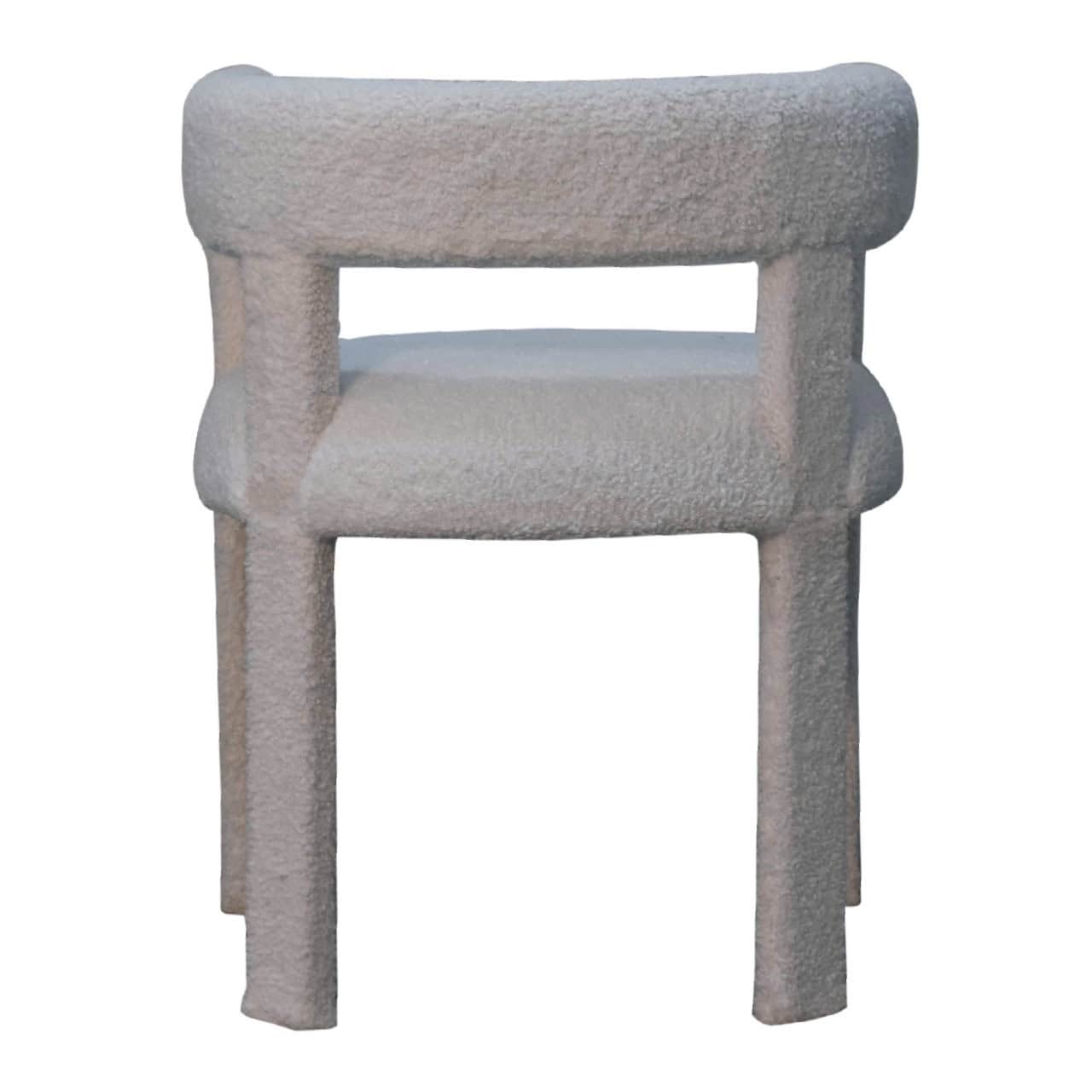 White Boucle Occasional Chair – Additional view 7