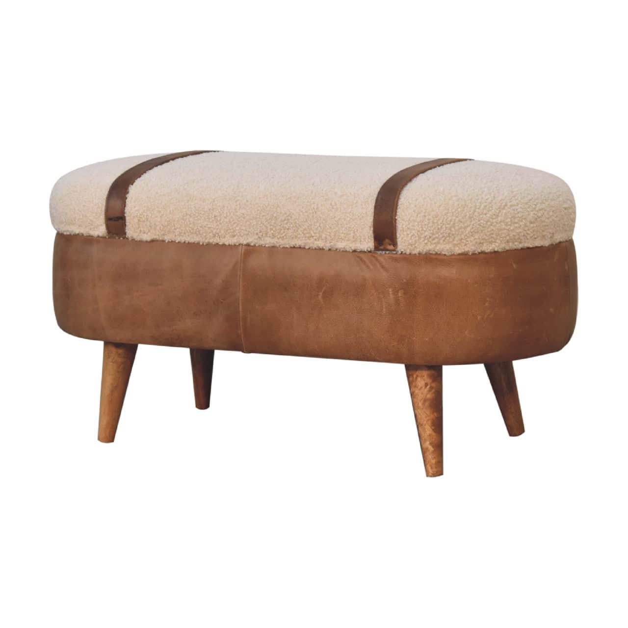 Tan Buffalo Boucle Nordic Bench – Benches