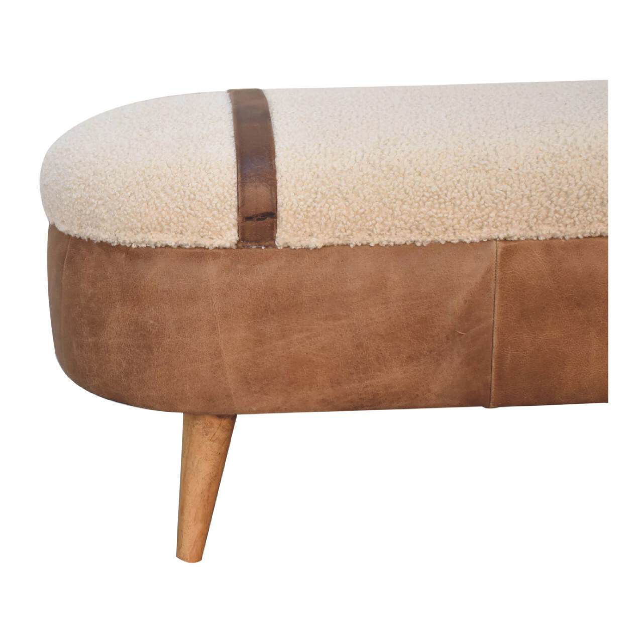 Tan Buffalo Boucle Nordic Bench – Additional view 2