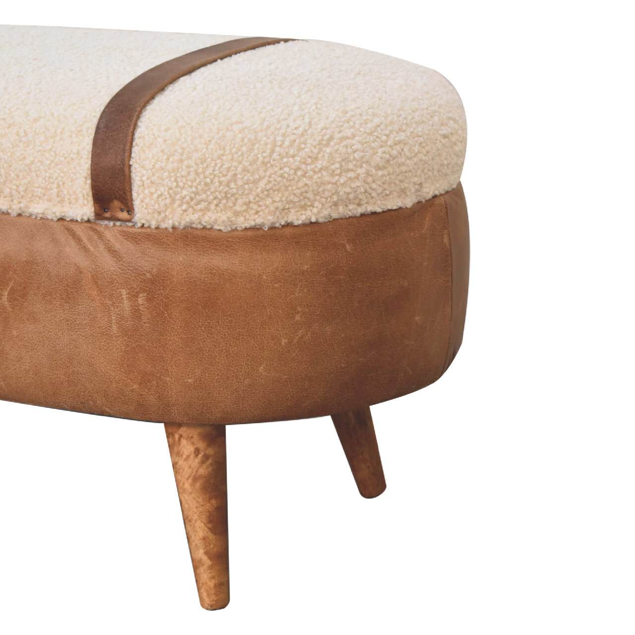 Tan Buffalo Boucle Nordic Bench – Additional view 3