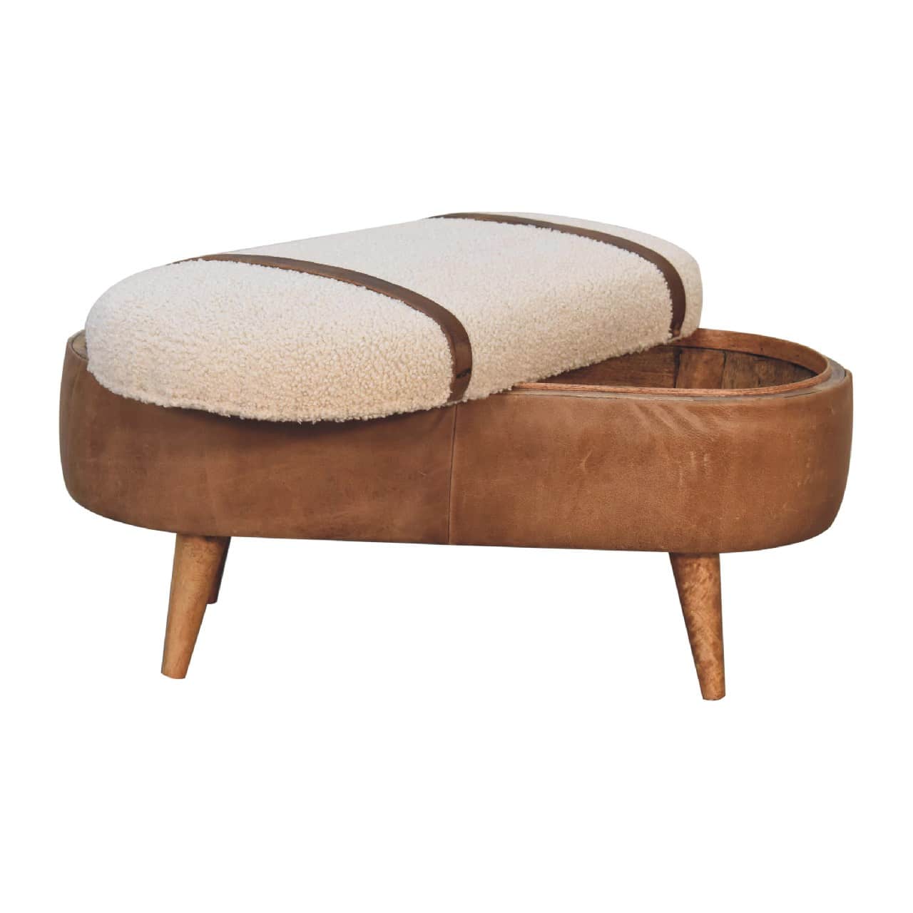 Tan Buffalo Boucle Nordic Bench – Additional view 6