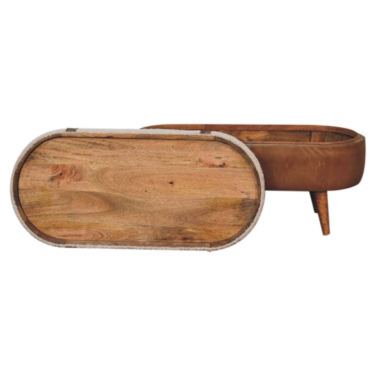 Tan Buffalo Boucle Nordic Bench – Additional view 7