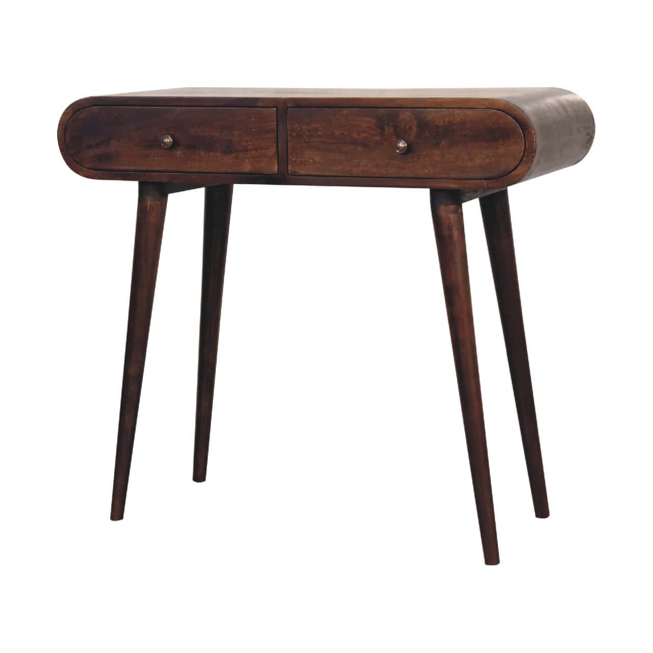 Walnut Curved Edge Console Table – Console Tables