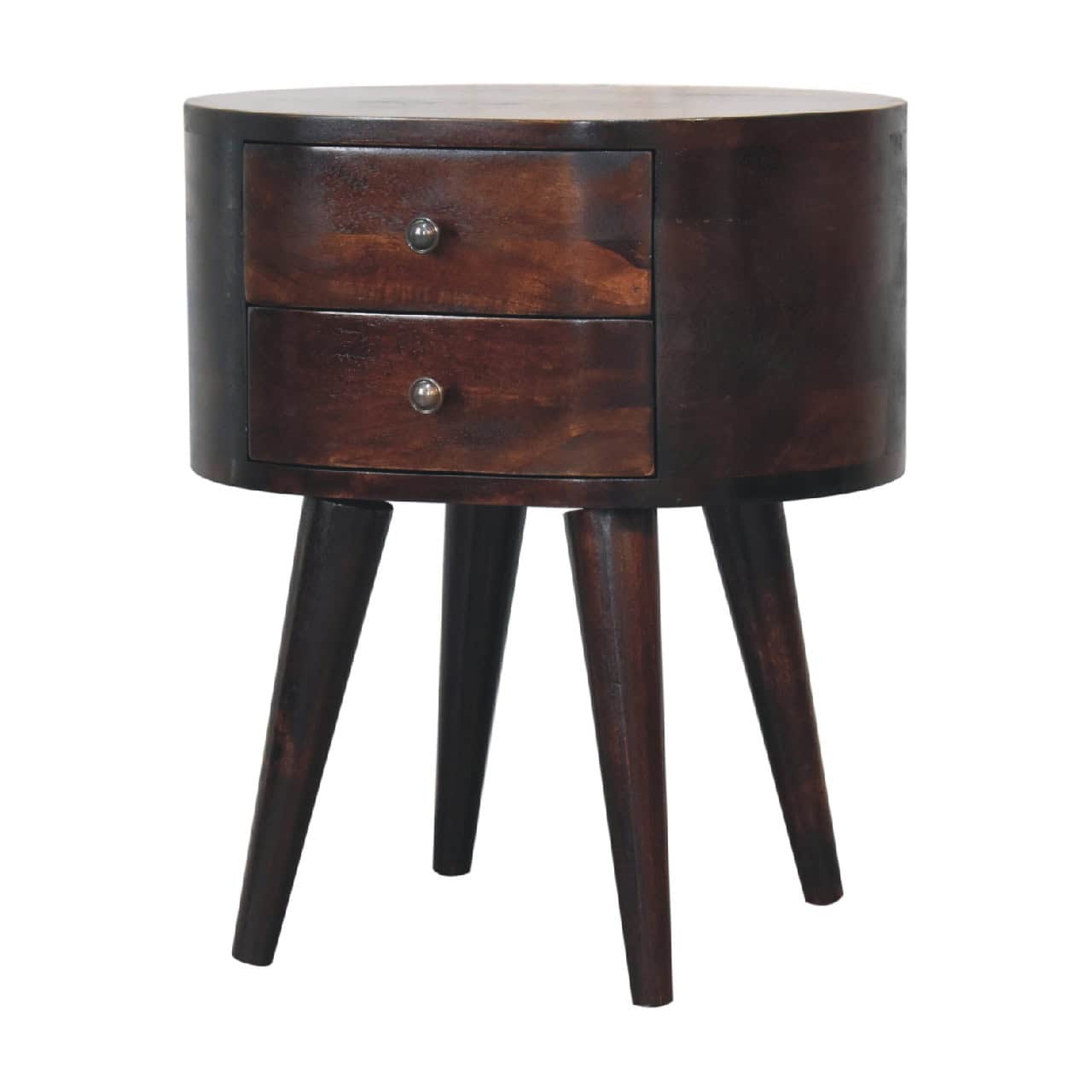 Walnut Rounded Bedside Table – Additional view