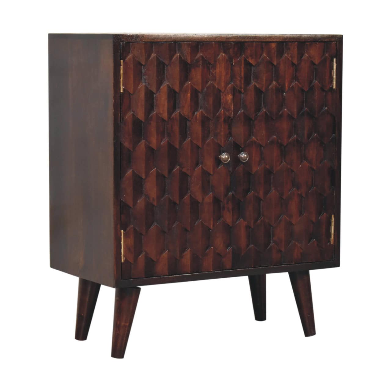Mini Pineapple Carved Walnut Cabinet – Additional view