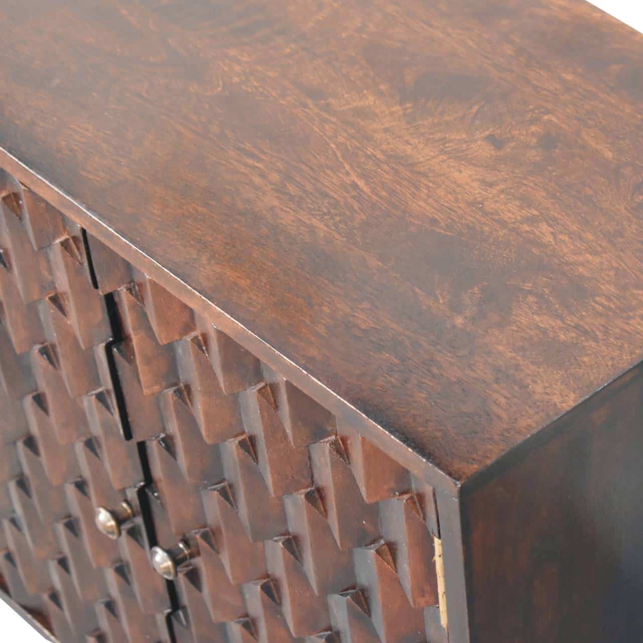 Mini Pineapple Carved Walnut Cabinet – Additional view 3