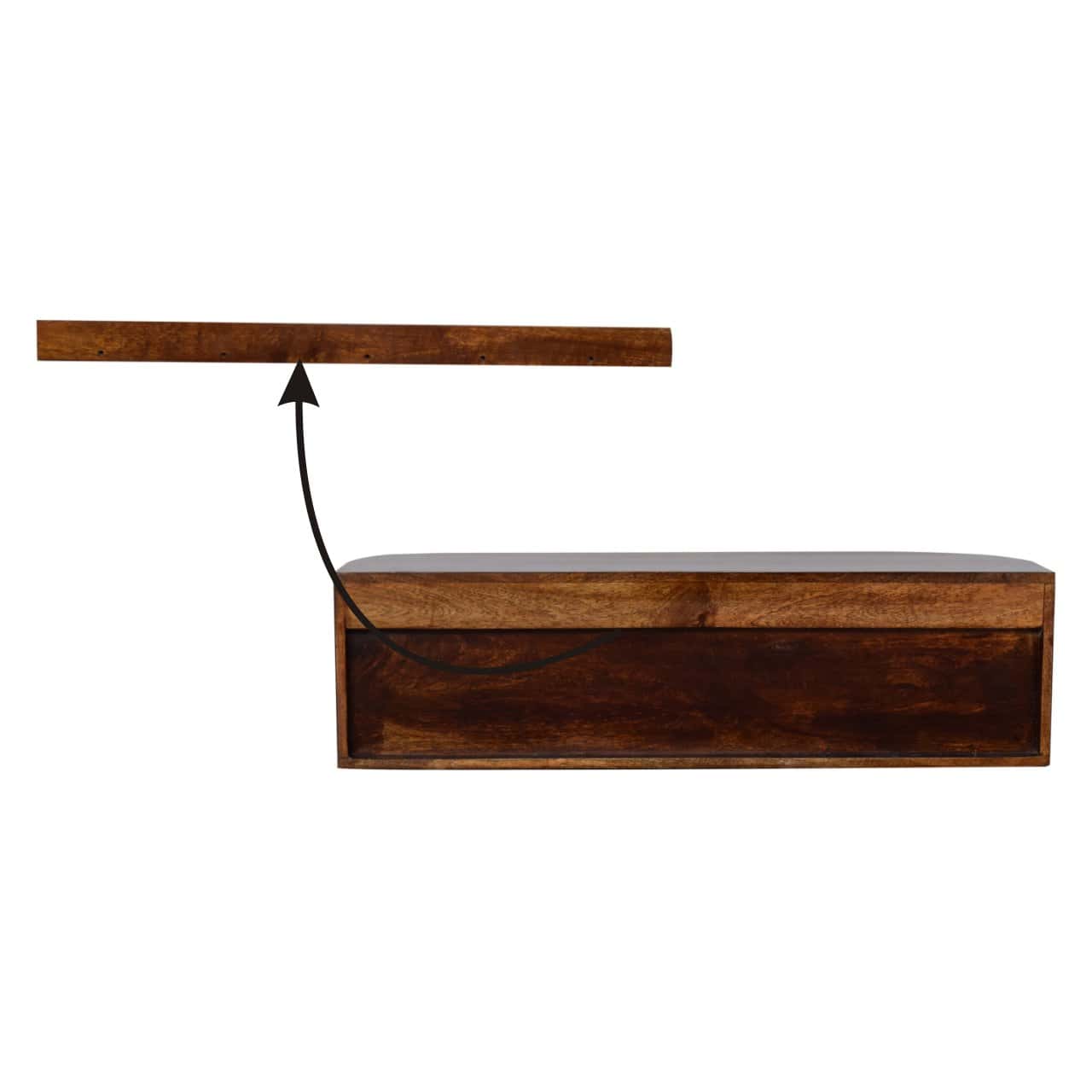 Chunky Chestnut Wall Mounted Console – Additional view 8