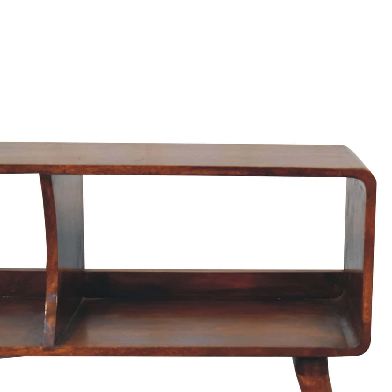 Curved Chestnut Double Slot Media Unit – Additional view 2