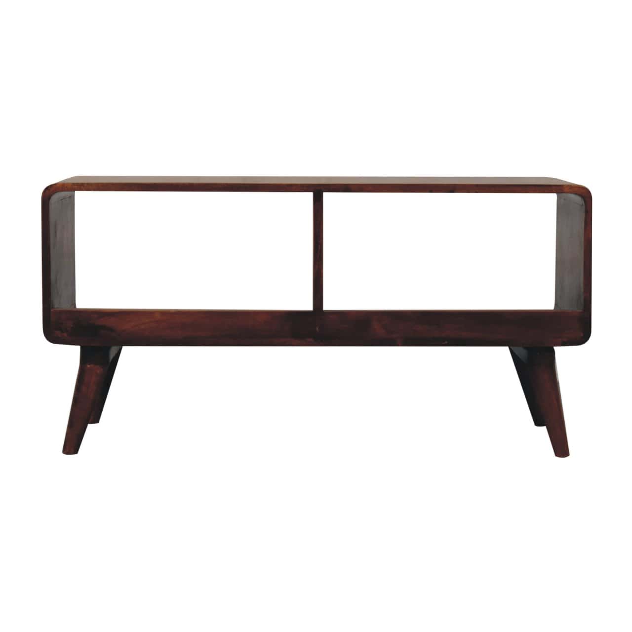 Curved Chestnut Double Slot Media Unit – Additional view 6